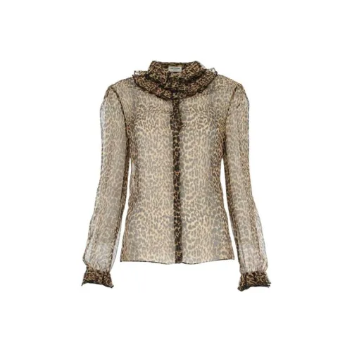 SAINT LAURENT Коричневые Женские Рубашки
