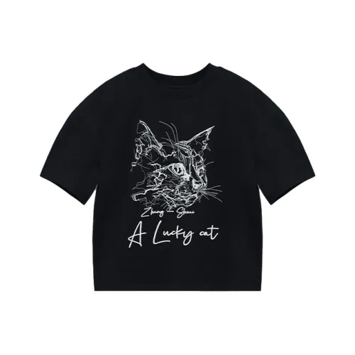 ZHANG SHUAI T-рубашка Женская Черная