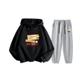 Black (M Paper Label Dun Dun) + Gray (M Paper Label Dun Dun Pants Logo)  
Черный (M Бумага Этикетка Dun Dun) + Серый (M Бумага Этикетка Dun Dun Логотип на Штанах)