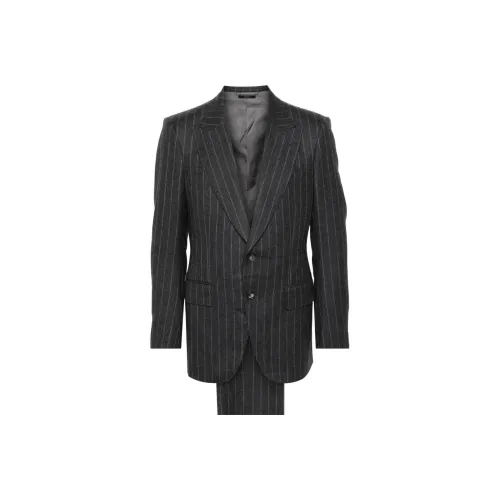 TOM FORD FW24 Бизнес-костюм мужской угольно-серый