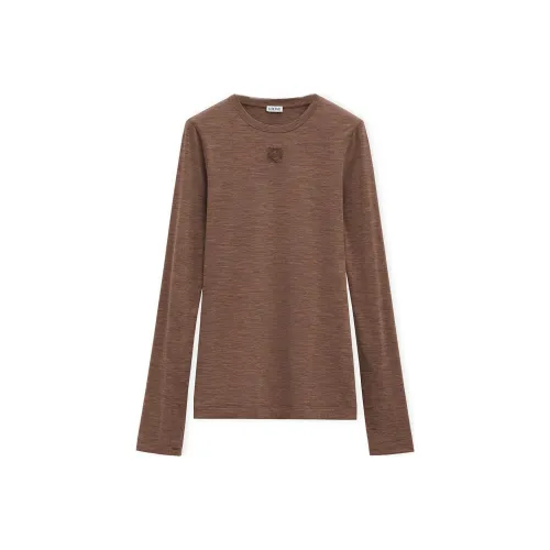 LOEWE SS25 Свитер Женский Шоколадный Коричневый