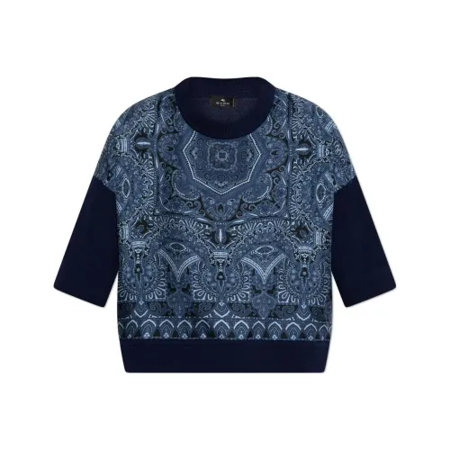 ETRO Темно-синий Женские Свитеры