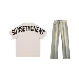 Абрикосовый топ + желтые грязные штаны