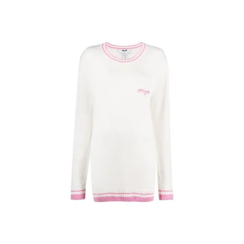 MSGM Бежевый Женские Кашемировые Свитеры