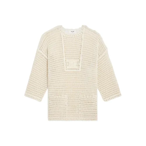 CELINE Triomphe SS24 Трикотаж Женский Экрю