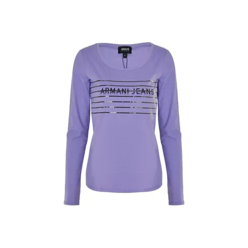 ARMANI JEANS Фиолетовые Женские Т-рубашки