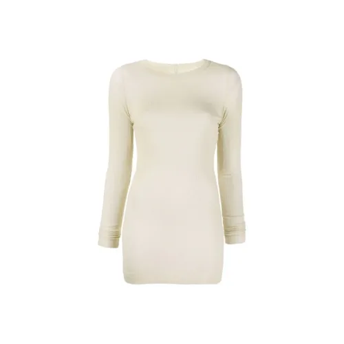 RICK OWENS совместный бренд RO SS22 Slim Fit Трикотаж Женский Бежевый Желтый