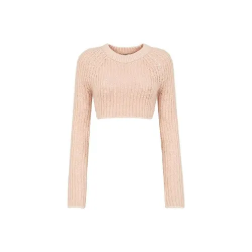 FENDI FW21 Кашемировый свитер женский розовый