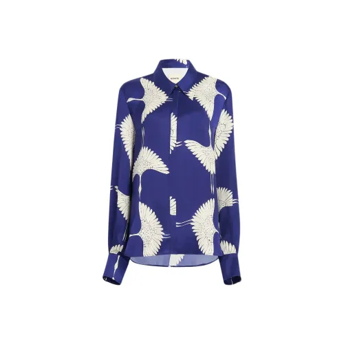 KHAITE PF24 MINTA Топ Рубашка Женская Кобальт Кобальтовый Синий