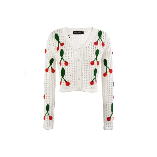 CLOUD SEASON Облегающий крой Трикотаж Женская Белая