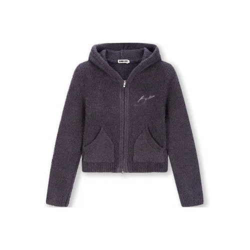 BONELESS Cut Sweater Women's Gray Purple