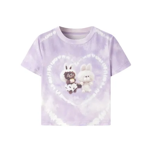 LEDIN T-Shirt Женская Фиолетовая с принтом