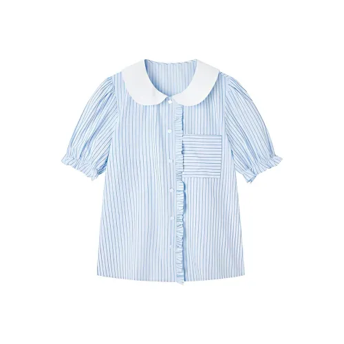 Pit Рубашка Женская Синие Белые Полоски