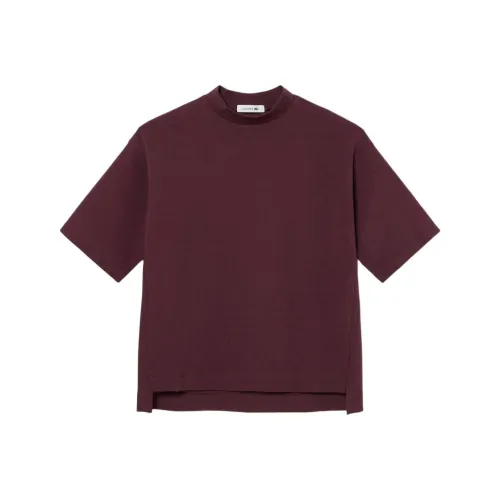 LACOSTE T-рубашка Женская Темно-красная
