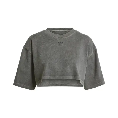 Adidas Originals Essentials Рукав с оборванным плечом T-рубашка Женская Черная