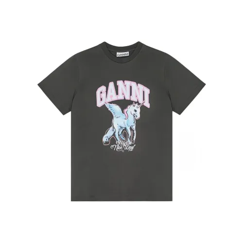 GANNI SS24 T Рубашка Женская Вулканы Серый