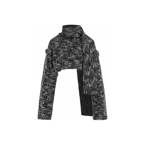Yohji Yamamoto Черный Белый Женские Свитера