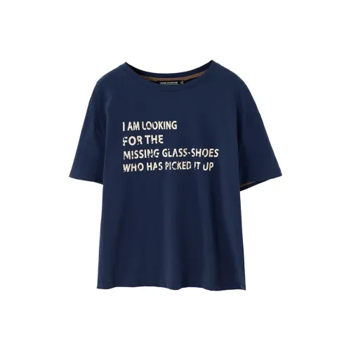 SOON FLOWER T-рубашка Женская Темно-синяя