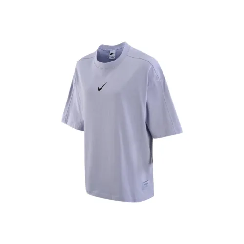 Nike Sportswear Т-рубашка с рукавом-трубкой женская туманно-серо-голубая