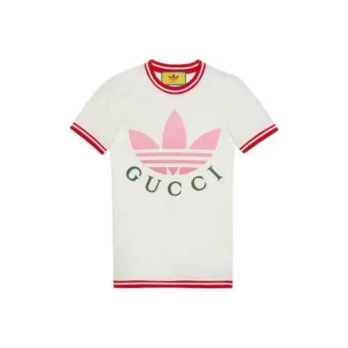 GUCCI X ADIDAS Originals Стандартная футболка Женская белая