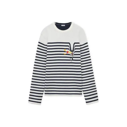 LOEWE Синий с Белым Lettering Женские Свитеры