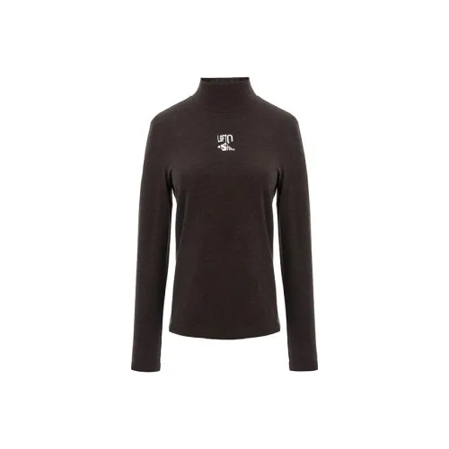 LOFT SHINE Длинный рукав Т-рубашка Женская Кофейного цвета