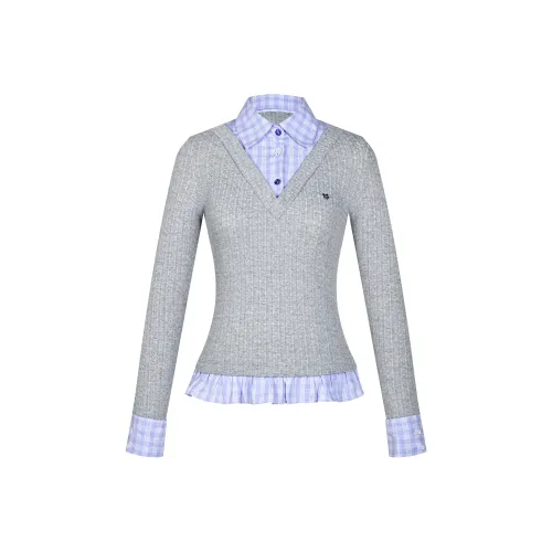 Umoumo Серый Женские Свитеры