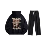 Комплект одежды (Черный свитшот + Черные штаны)