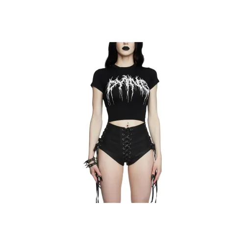 Dolls Kill T-Shirt Женская Черный Черный