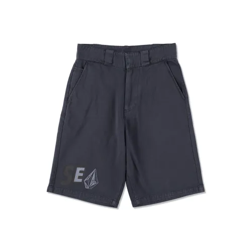 Wind And Sea VOLCOM Collaboration Черные Унисекс Повседневные шорты