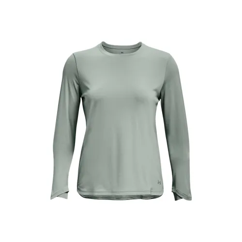 Under Armour Асфальтовый серый Зеленый Женские Футболки