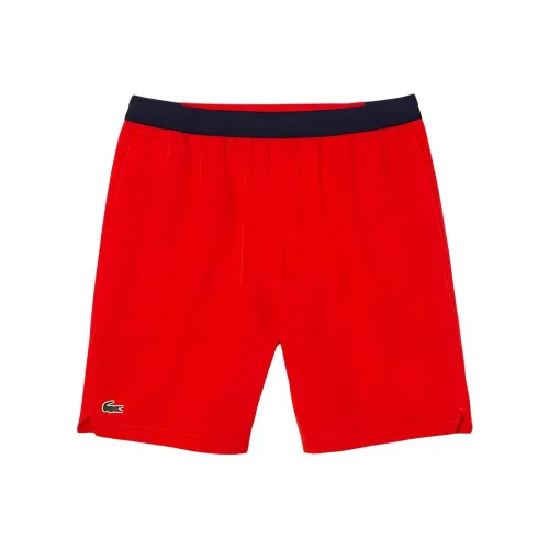Шорты LACOSTE Collaboration Djokovic Collaboration, красные, мужские, повседневные