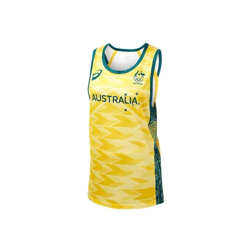 Asics Australian Olympic Team Series Баскетбольная Джерси Унисекс Золотая
