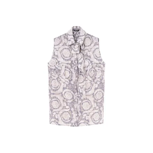 VERSACE SS24 Рубашка Женская Серого цвета