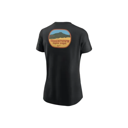 Nike Бег T-Shirt Женская Черная