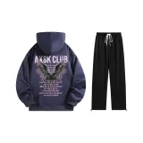 Комплект одежды (Темно-синий топ + черные штаны)