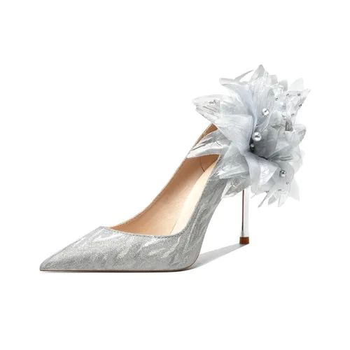 ANGEL BOY Узкий каблук Высокие каблуки Женские Серебристая луна