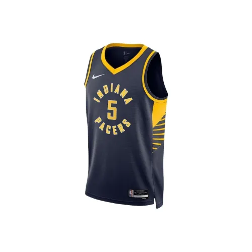 NBA Indiana Pacers Nike Icon Swingman Jarace Уокер Баскетбольная Джерси Унисекс Морской Синий