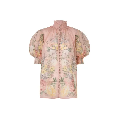 Zimmermann SS24 Рубашка Женская Розовая