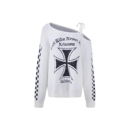 Ariseism Дизайн Sensual Off Плечо Свитер Пальто Для Женщин Осенний и Зимний Трикотаж Ткань Топ Женские