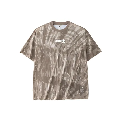 ANTA Life Collection Стандартная футболка женский лен серый с принтом по всей поверхности