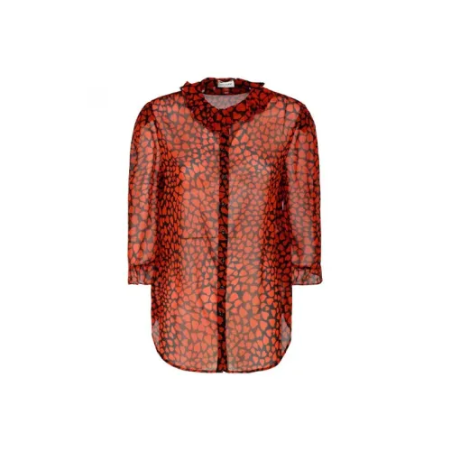 SAINT LAURENT Женские рубашки красного цвета