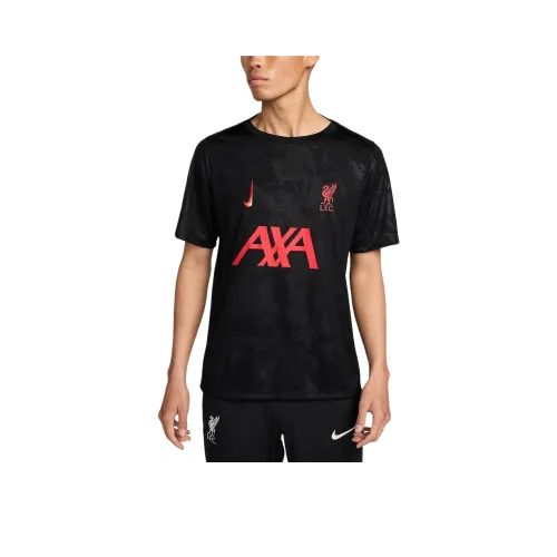 nike LiverpoolFC ACADEMY Pro Third Футбол Джерси Мужской Черный Хромовый Желтый Глобальный Красный