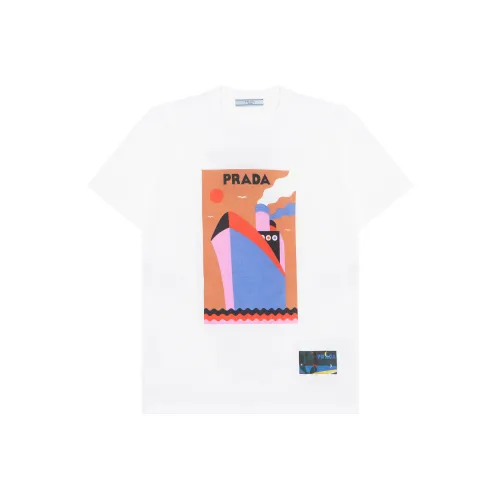 PRADA Стандартная T-рубашка Женская Белая