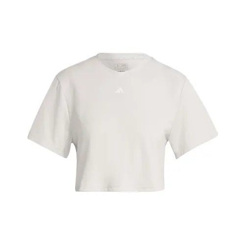 Adidas Рукав со спущенным плечом T-рубашка Женская Чудесный кварц