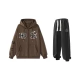 Set (Coffee Sweatshirt + Black Training Pants)  
Комплект (Кофейный Свитшот + Черные Спортивные Штаны)