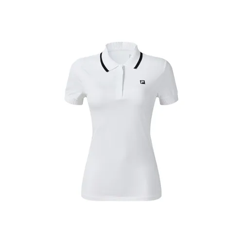 FILA Поло Женское Нефритовый Белый
