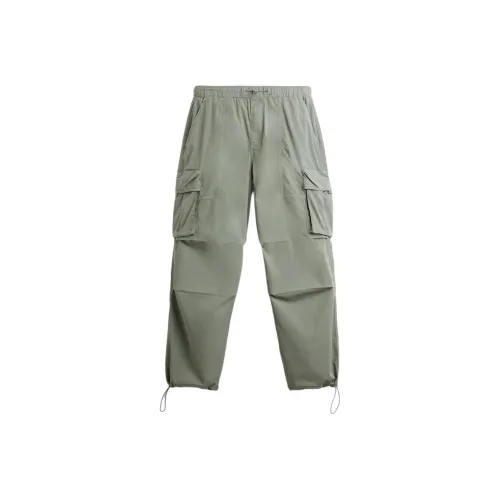 ZARA Повседневные брюки Мужские Хаки зеленый