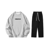 Комплект одежды (Серый топ + Черные штаны)