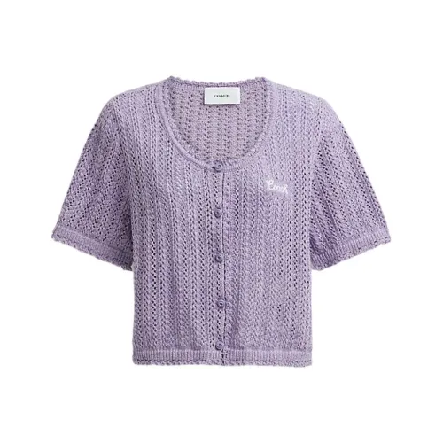 COACH SS24 Трикотаж Женский Лиловый Фиолетовый